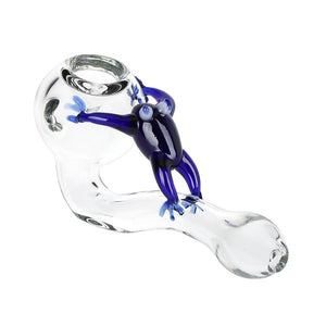 
                  
                    Load image into Gallery viewer, Frogger Glass Sherlock Hand Pipe - 4.75
                  
                