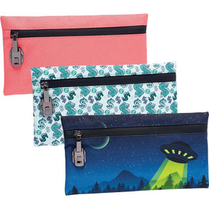 
                  
                    Load image into Gallery viewer, Smell Proof Zippered Fabric Pouch | 11&amp;quot; x 6&amp;quot;
                  
                