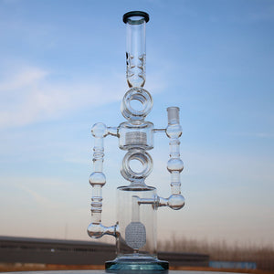
                  
                    Load image into Gallery viewer, Massive Approx. 22 Inch Dual Perc Recycler Style Water Pipe
                  
                