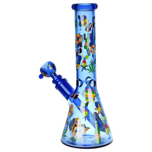 
                  
                    Load image into Gallery viewer, Spring Break Glass Beaker Water Pipe | 10&amp;quot; | 14mm F
                  
                