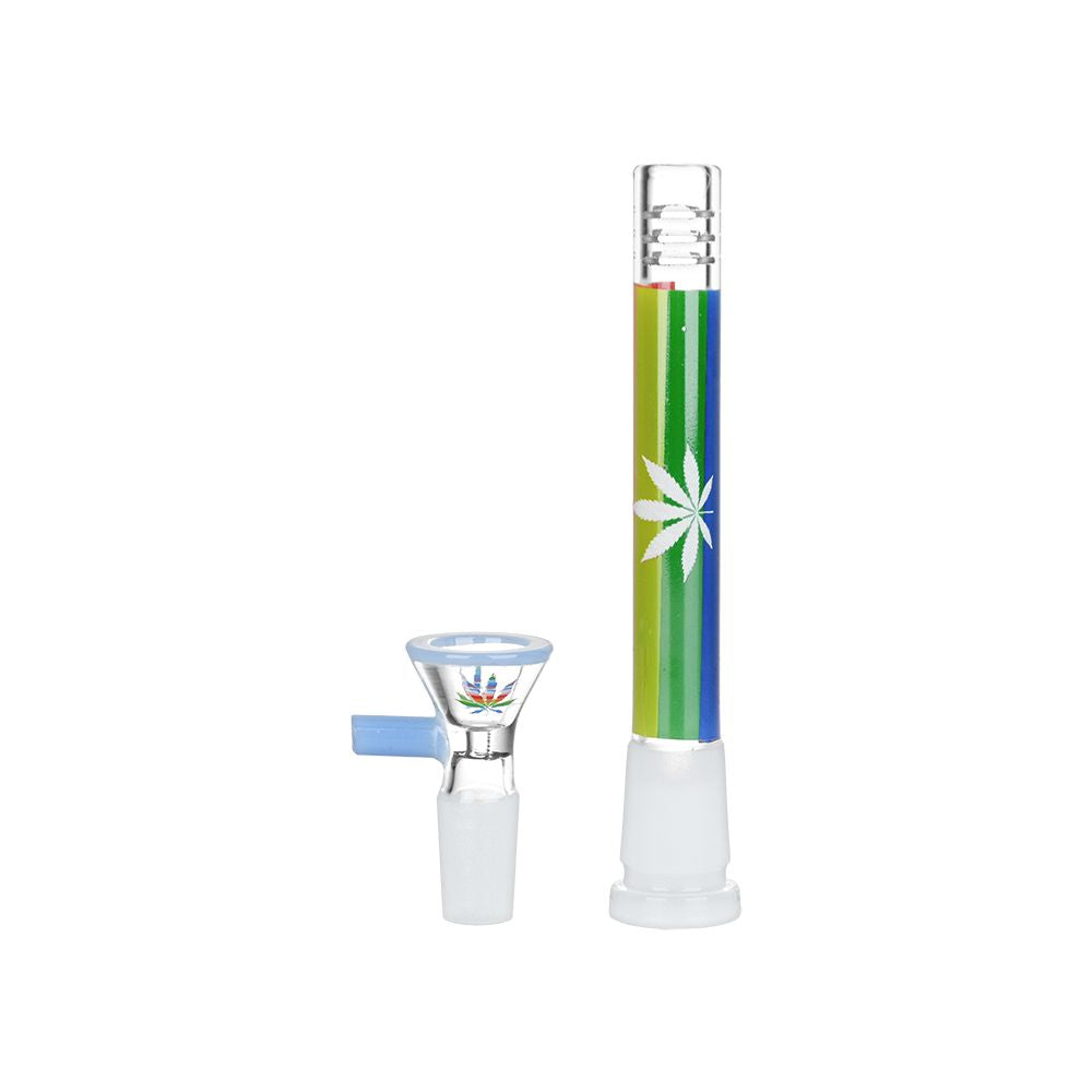 
                  
                    Load image into Gallery viewer, Rainbow Pride Glow Glass Beaker Water Pipe - 10&amp;quot;
                  
                