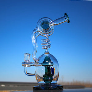 
                  
                    Load image into Gallery viewer, Spiral Mushroom Recycler Water Pipe w/ Circ Perc 11&amp;quot;
                  
                