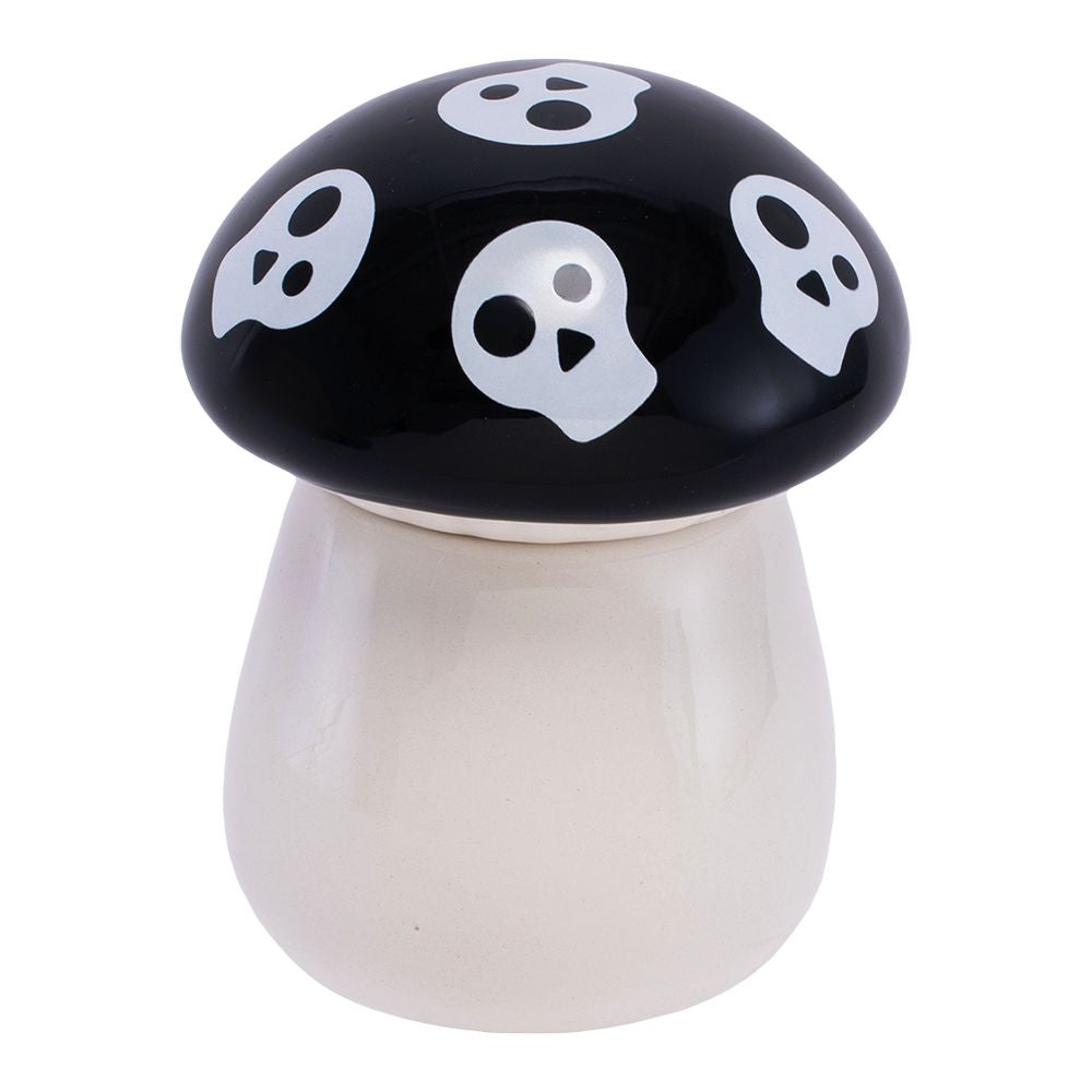 
                  
                    Load image into Gallery viewer, Mushroom Skull Ceramic Stash Jar - 4.25&amp;quot;
                  
                