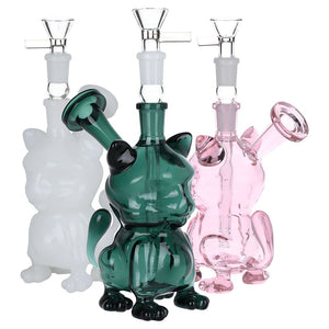 
                  
                    Load image into Gallery viewer, Purr-haps It&amp;#39;s A Cat Glass Water Pipe - 6&amp;quot; / 14mm F
                  
                