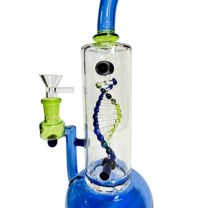 
                  
                    Load image into Gallery viewer, Daze Glass - 2nd Gen Spinning DNA &amp;amp; Turbine Perc Glass Water Pipe
                  
                