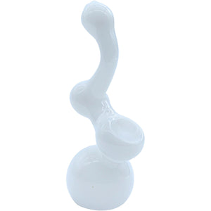 
                  
                    Load image into Gallery viewer, Ivory Sherlock Glass Sherlock Bubbler Pipe 6&amp;quot;
                  
                