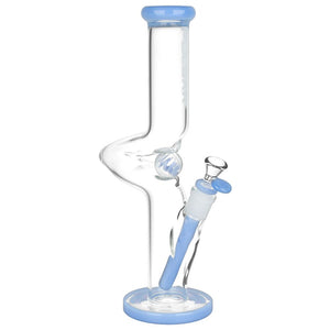 
                  
                    Load image into Gallery viewer, Kinked Marble Straight Tube Glass Water Pipe - 12.75&amp;quot; / 14mm F
                  
                