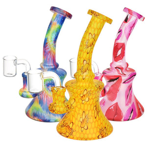 
                  
                    Load image into Gallery viewer, Bohemian Blend Bell Glass Dab Rig - 6.75&amp;quot; / 14mm F
                  
                