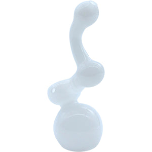 
                  
                    Load image into Gallery viewer, Ivory Sherlock Glass Sherlock Bubbler Pipe 6&amp;quot;
                  
                