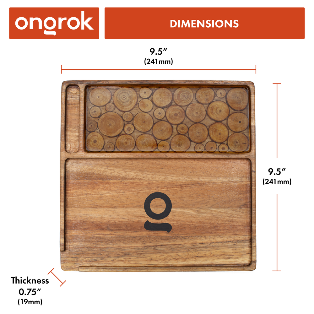 
                  
                    Load image into Gallery viewer, Premium Natural Acacia Wood Tray | 9.5&amp;quot; x 9.5&amp;quot;
                  
                