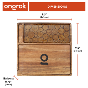 
                  
                    Load image into Gallery viewer, Premium Natural Acacia Wood Tray | 9.5&amp;quot; x 9.5&amp;quot;
                  
                