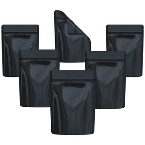 
                  
                    Load image into Gallery viewer, Cannaline Smell Proof Mylar Bags | Black Glossy Solid | 50pc
                  
                