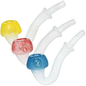 
                  
                    Load image into Gallery viewer, Cubensis Frosted Glass Sherlock Pipe - 4.5&amp;quot; / Colors Vary
                  
                