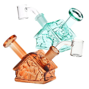 
                  
                    Load image into Gallery viewer, Delightful Dwelling Glass Dab Rig - 3.75&amp;quot; / 14mm F / Colors Vary
                  
                