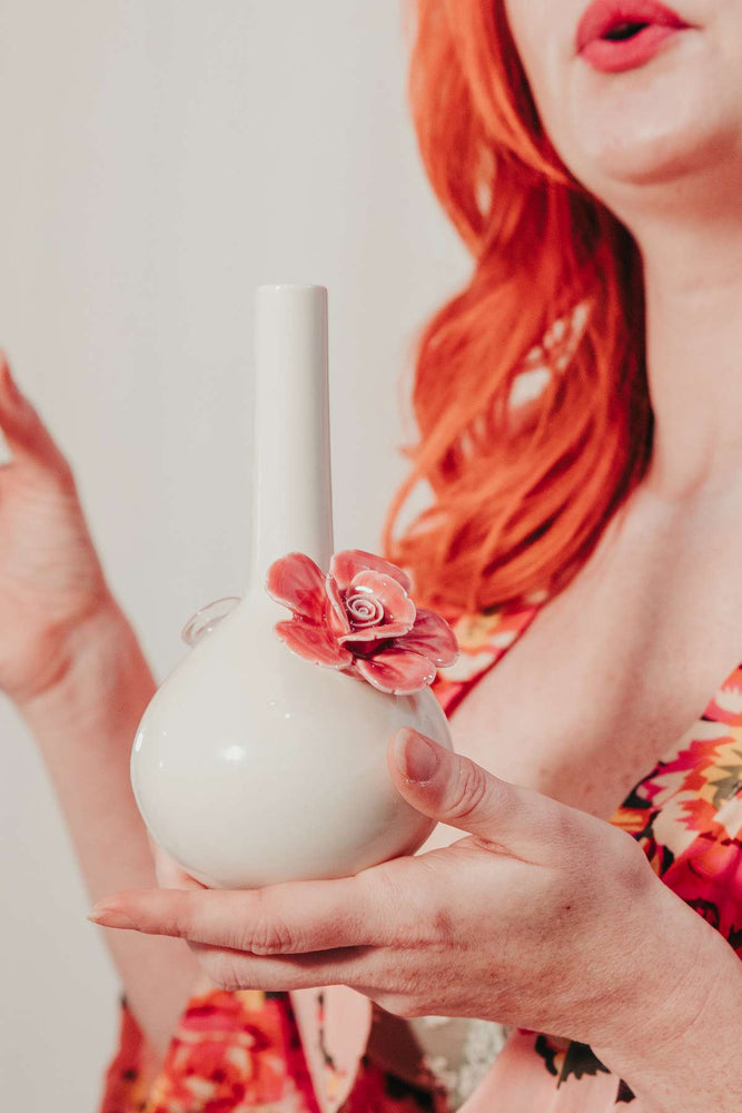 
                  
                    Load image into Gallery viewer, Rosette Ceramic Bong
                  
                