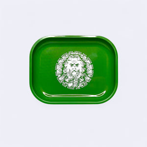 
                  
                    Load image into Gallery viewer, Green Man Metal Rolling Tray, 7” x 5.5”
                  
                