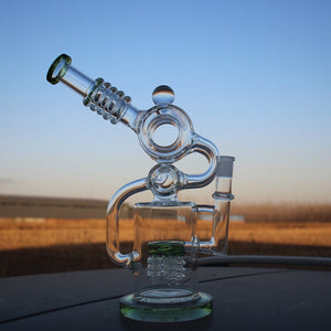 
                  
                    Load image into Gallery viewer, Recycler Style Water Pipe w/ Dual Percolator 11.5&amp;quot;
                  
                