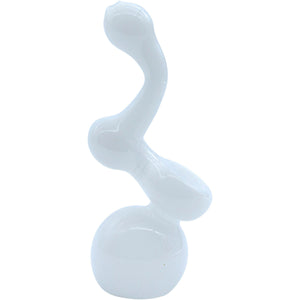 
                  
                    Load image into Gallery viewer, Ivory Sherlock Glass Sherlock Bubbler Pipe 6&amp;quot;
                  
                