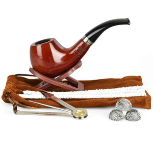
                  
                    Load image into Gallery viewer, Shire Pipes Bent Apple Cherry Wood Tobacco Pipe
                  
                
