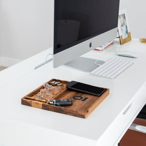 
                  
                    Load image into Gallery viewer, Premium Natural Acacia Wood Tray | 9.5&amp;quot; x 9.5&amp;quot;
                  
                