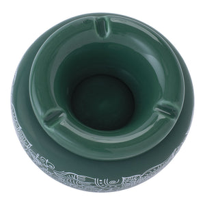 
                  
                    Load image into Gallery viewer, Moroccan Ceramic Ashtray - Green Floral
                  
                
