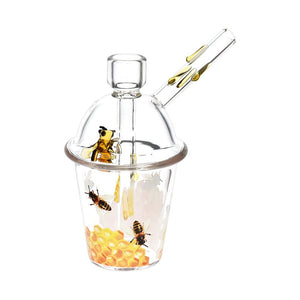 
                  
                    Load image into Gallery viewer, Buzzin&amp;#39; Bee Glass Cup Bubbler - 5.5&amp;quot;
                  
                