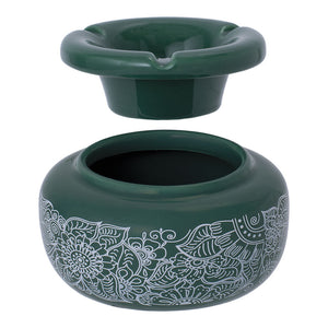 
                  
                    Load image into Gallery viewer, Moroccan Ceramic Ashtray - Green Floral
                  
                