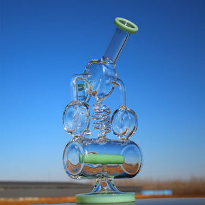 
                  
                    Load image into Gallery viewer, Recycler Style Inline Perc 12.5&amp;quot;  Water Pipe w/ Spring Body
                  
                