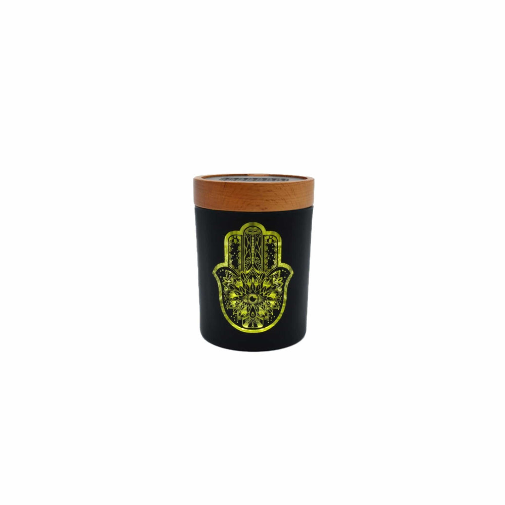 
                  
                    Load image into Gallery viewer, Hamsa Yellow Stash Jar
                  
                