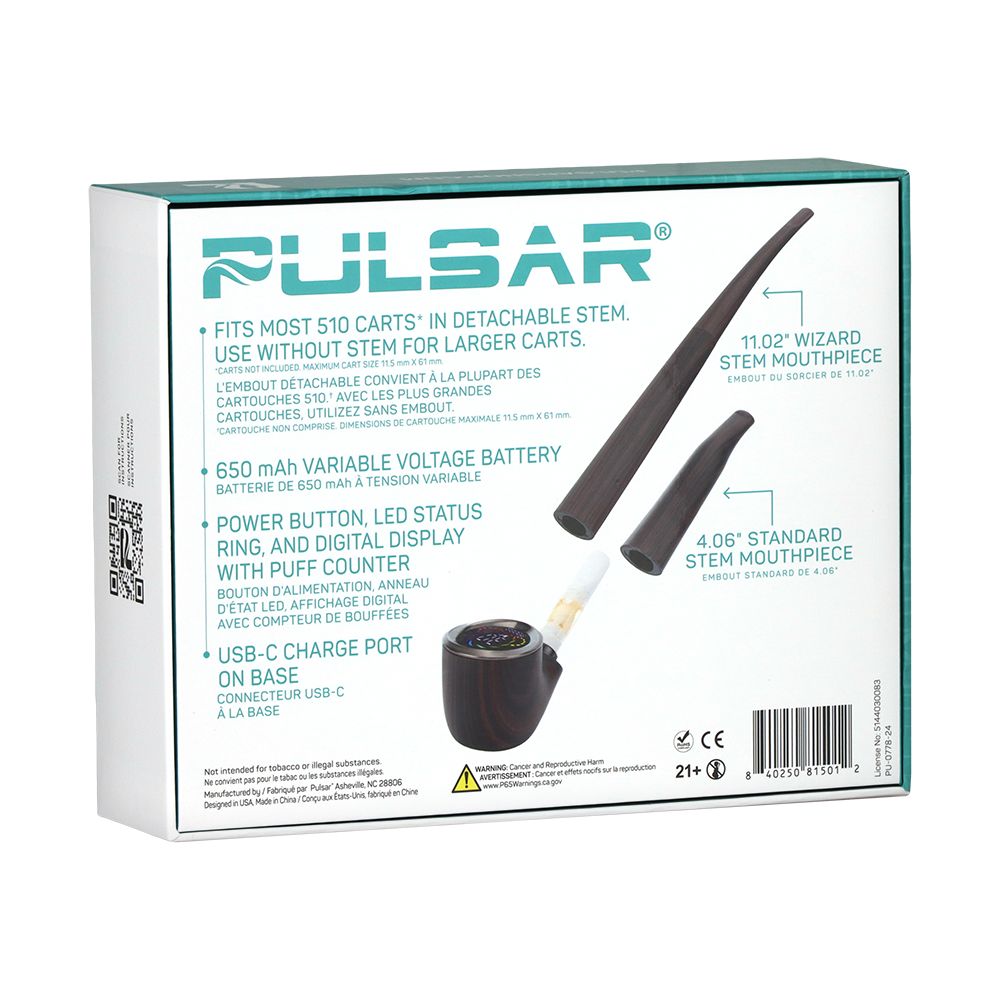 
                  
                    Load image into Gallery viewer, Pulsar 510 DL Wizard Pipe Variable Voltage Cartridge Vape | 650mAh
                  
                