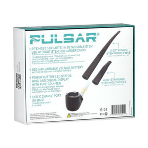 
                  
                    Load image into Gallery viewer, Pulsar 510 DL Wizard Pipe Variable Voltage Cartridge Vape | 650mAh
                  
                