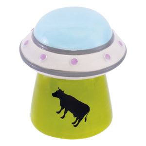 
                  
                    Load image into Gallery viewer, UFO Cow Ceramic Stash Jar - 4&amp;quot;
                  
                