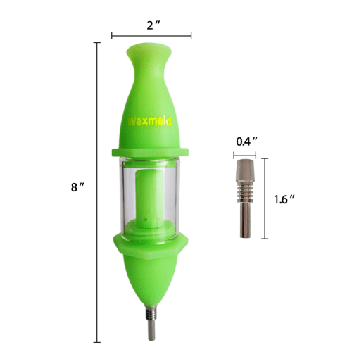 
                  
                    Load image into Gallery viewer, The 8&amp;quot; Capsule Silicone Glass Nectar Collector
                  
                