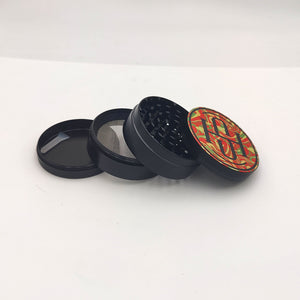 
                  
                    Load image into Gallery viewer, High Society - 4 PC 50mm Ceramic Teflon Coated Grinder - Rasta
                  
                