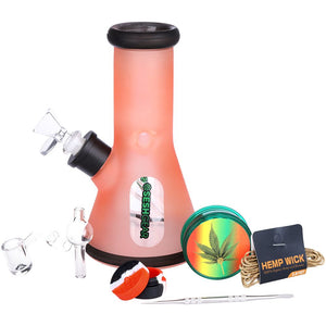 
                  
                    Load image into Gallery viewer, SeshGear Glass Beaker Water Pipe Smokers&amp;#39; Kit | 8&amp;quot; | 14mm F
                  
                