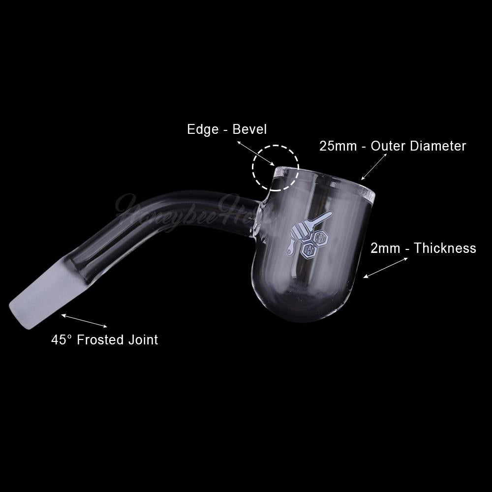 
                  
                    Load image into Gallery viewer, HONEY BEVEL BOWL QUARTZ BANGER - 45° DEGREE | YL
                  
                