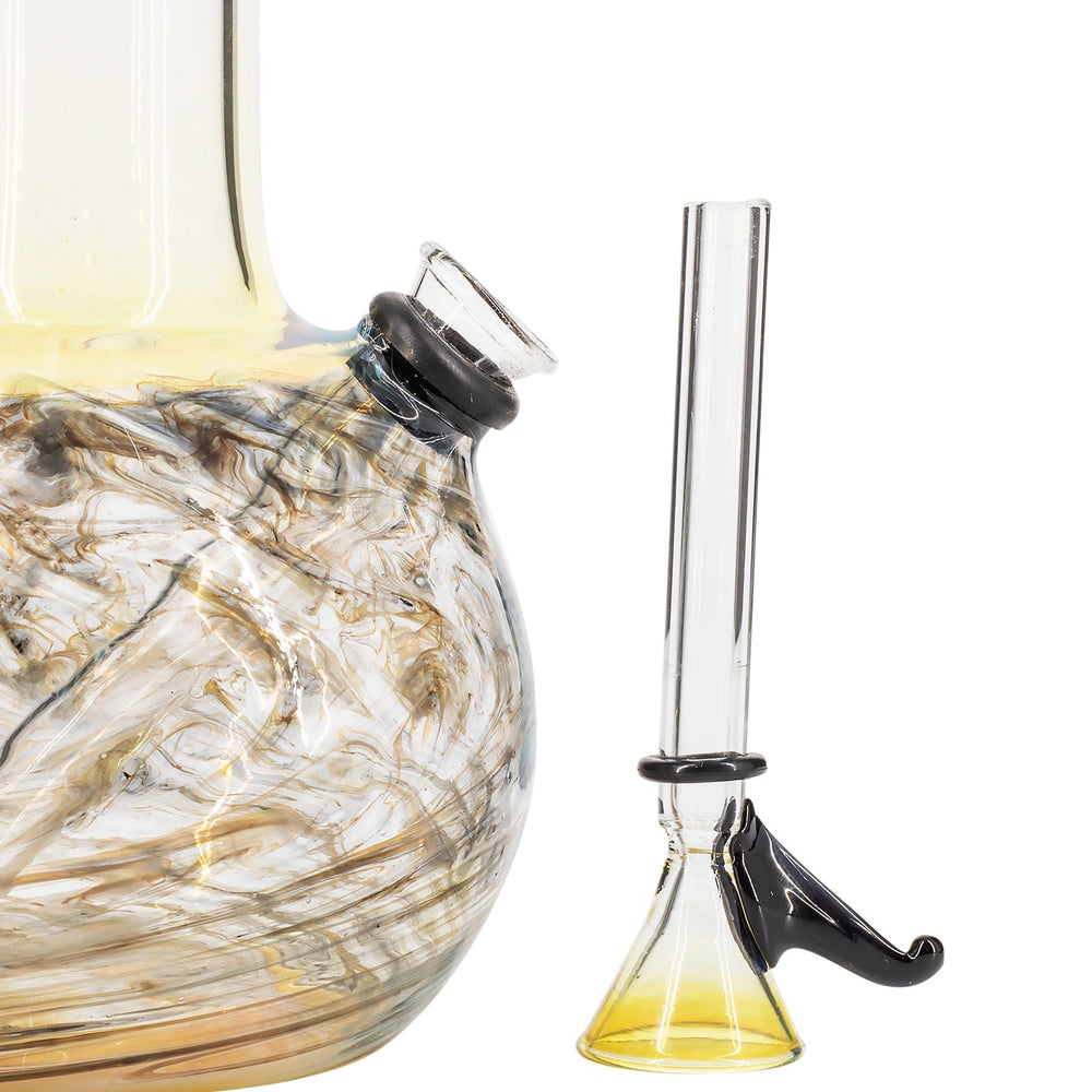 
                  
                    Load image into Gallery viewer, Raked Tiger Stripe Accented Beaker Bong 8&amp;quot;
                  
                