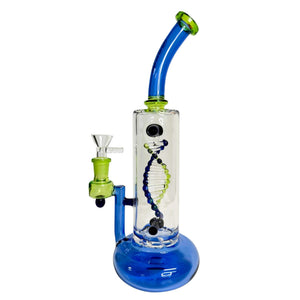 
                  
                    Load image into Gallery viewer, Daze Glass - 2nd Gen Spinning DNA &amp;amp; Turbine Perc Glass Water Pipe
                  
                