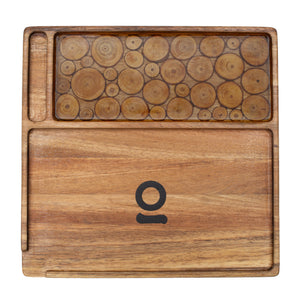 
                  
                    Load image into Gallery viewer, Premium Natural Acacia Wood Tray | 9.5&amp;quot; x 9.5&amp;quot;
                  
                