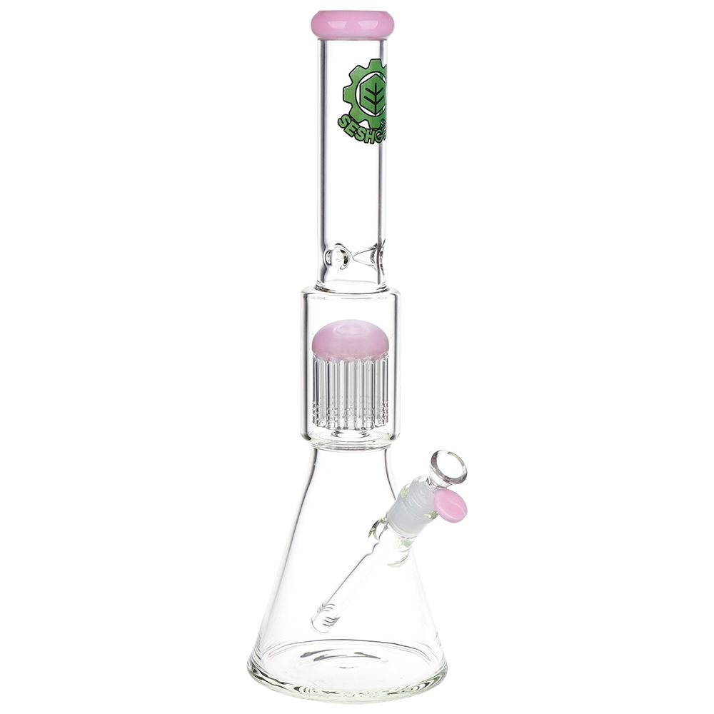 
                  
                    Load image into Gallery viewer, Jellyfish Double Chamber Glass Beaker Water Pipe - 17&amp;quot; / 14mm F / Colors Vary
                  
                
