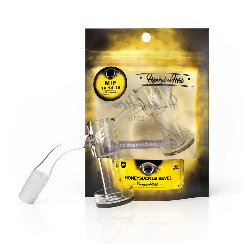 
                  
                    Load image into Gallery viewer, HONEYSUCKLE BEVEL QUARTZ BANGER - 45° DEGREE | YL
                  
                