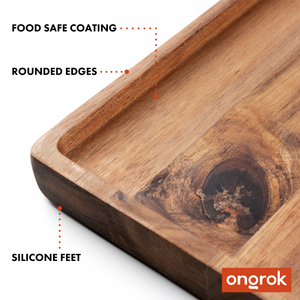 
                  
                    Load image into Gallery viewer, Premium Natural Acacia Wood Tray | 9.5&amp;quot; x 9.5&amp;quot;
                  
                