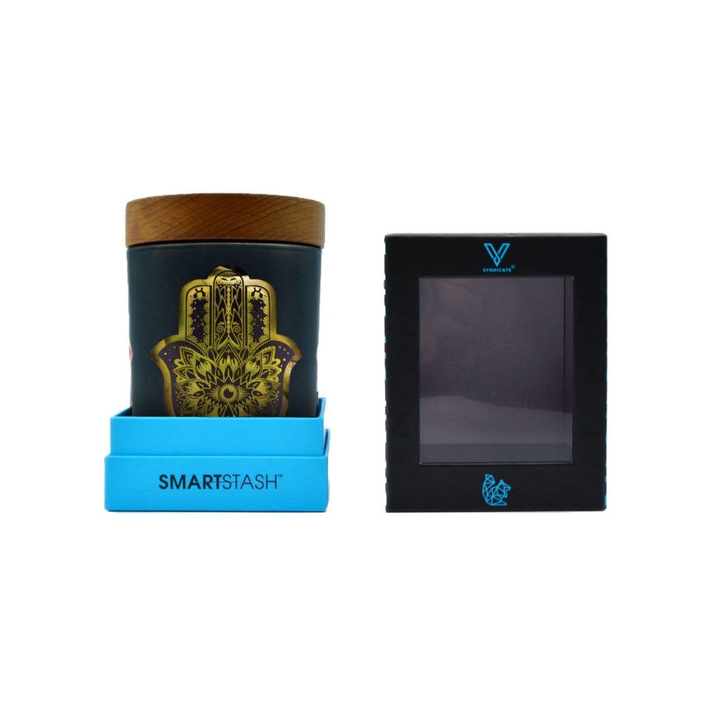 
                  
                    Load image into Gallery viewer, Hamsa Yellow Stash Jar
                  
                