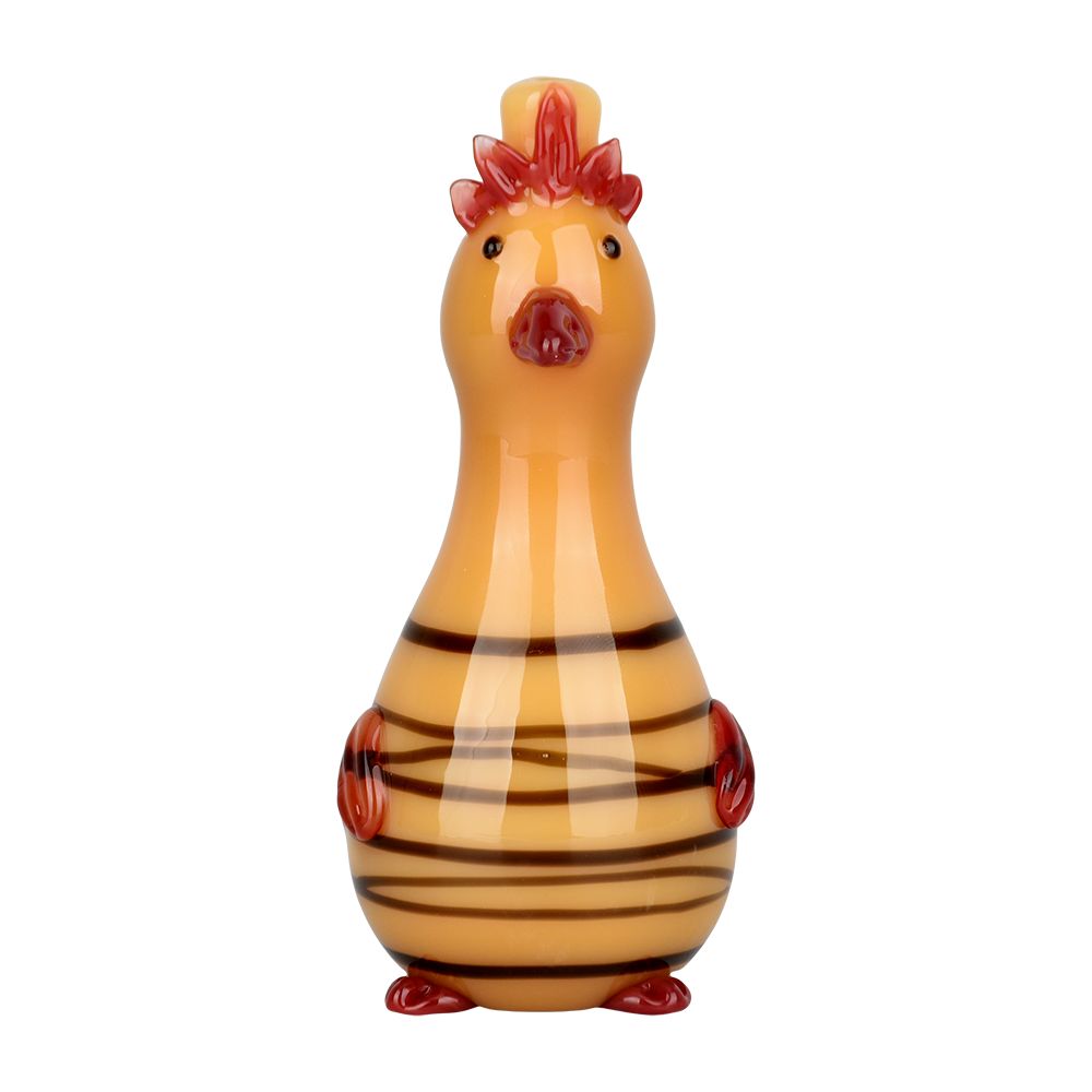 
                  
                    Load image into Gallery viewer, A Fowl Most Friendly Glass Hand Pipe - 4.5&amp;quot; / Colors Vary
                  
                