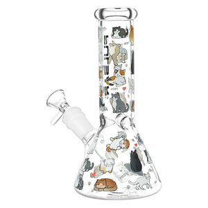 
                  
                    Load image into Gallery viewer, Kitten Corral Beaker Glass Water Pipe - 7.75&amp;quot;
                  
                