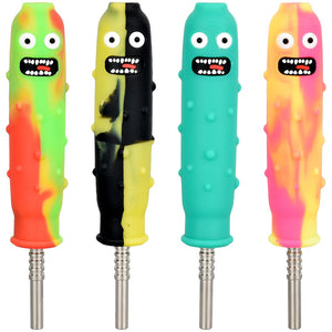 
                  
                    Load image into Gallery viewer, Pickle Rick Silicone Dab Straw + Titanium Tip - 4.75&amp;quot; / 10ct
                  
                