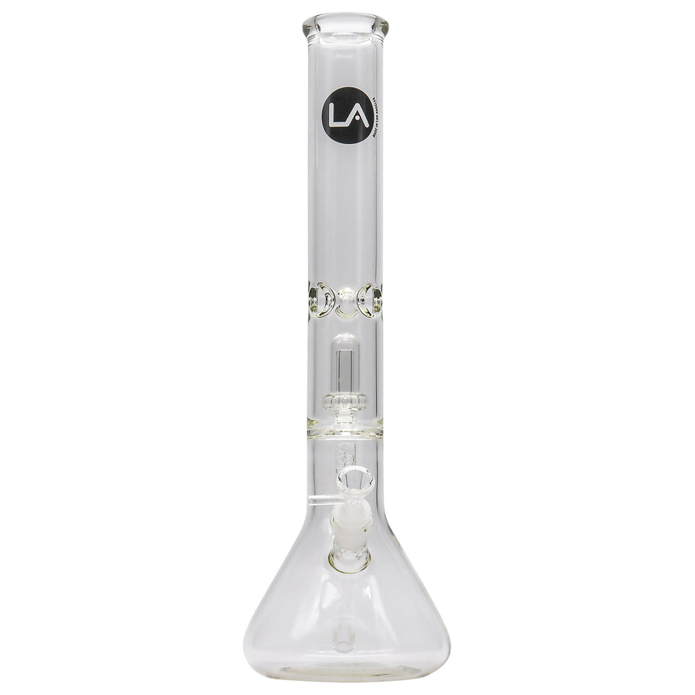 
                  
                    Load image into Gallery viewer, Thick Glass Beaker Showerhead Perc Bong
                  
                