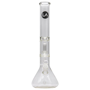 
                  
                    Load image into Gallery viewer, Thick Glass Beaker Showerhead Perc Bong
                  
                