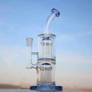 
                  
                    Load image into Gallery viewer, Glass Straight Water Pipe w/ Dual Arm Percolators 10.6&amp;quot;
                  
                