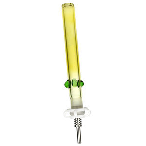 
                  
                    Load image into Gallery viewer, Glass Honey Straw w/ Titanium Tip - 6&amp;quot;
                  
                